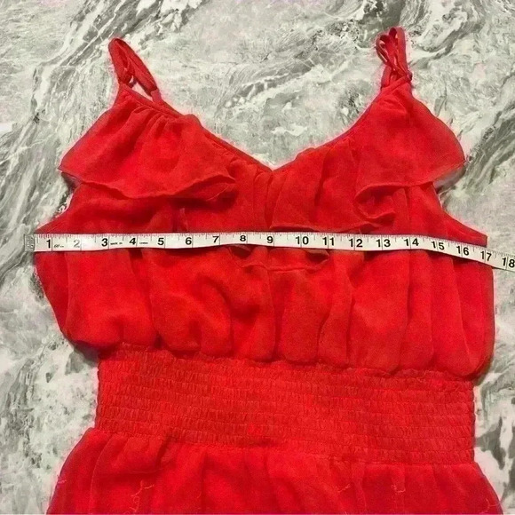 Heart Soul Womens Maxi Dress Size 1X Red Boho Outdoor Spring Summer Embroidery - Picture 6 of 11